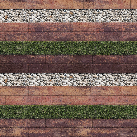 Тротуарная плитка ГАЗОННАЯ РЕШЕТКА - Листопад гранит Арабская ночь