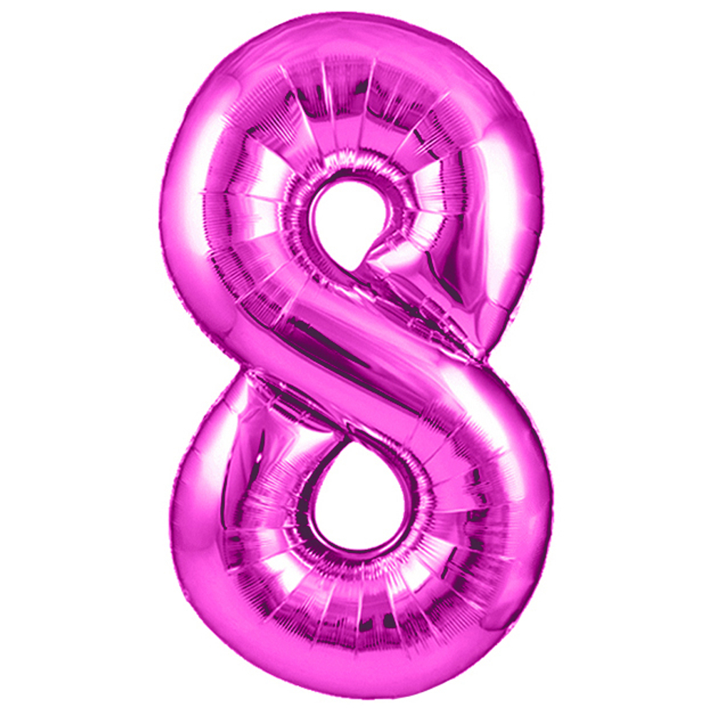Цифра 8 розовый 40” г84