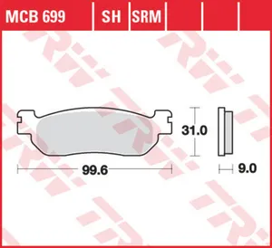 Колодки тормозные дисковые TRW MCB699