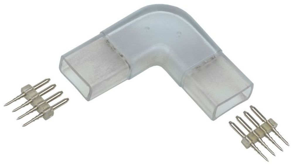 Коннектор угловой RGB 14мм (разъем-разъем) (уп.5шт) IEK LSCON14-RGB-220-05