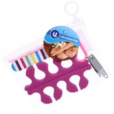 Набор для маникюра и педикюра «Ультрамарин - классика» в косметичке, 6 предметов,15*12 см