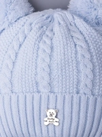 Шапка детская вязаная демисезонная на завязках