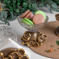 Сахарница стеклянная с крышкой Орхидея Лайм Бронза