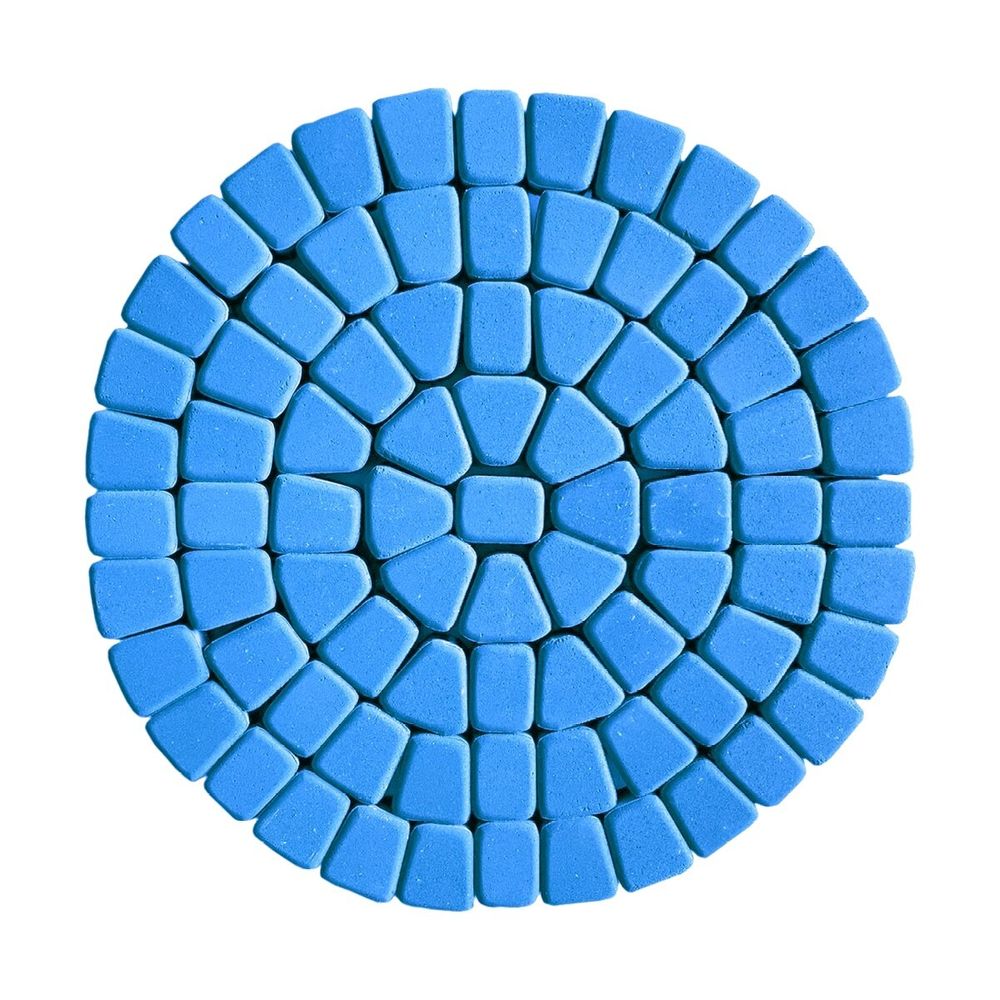 Тротуарная плитка «Веер» синяя (круговая)