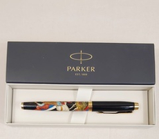 Ручка Parker перьевая "Георгий Победоносец" с колпачком с ручной росписью Палех