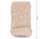 Телесный мастурбатор-вагина с фигурками на поверхности (Цвет: телесный)