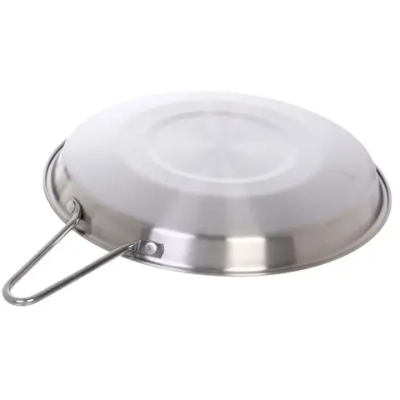 Тарелка походная металлическая с ручкой 24*3см