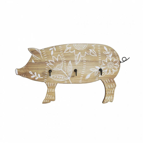 Вешалка настенная "Свинья" 54х5х28см, МДФ, металл