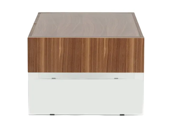 Журнальный стол с ящиками Somerset 127x60 см, шпон ореха, стеклянные ножки