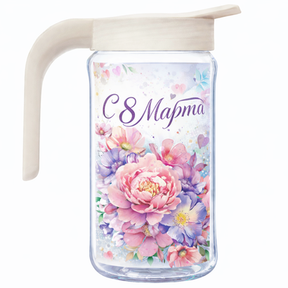 Кувшин с праздничной вставкой "с 8 Марта" (+рецепт)