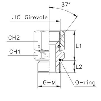 Штуцер FNH JIC 1.5/16 - BSP 3/4