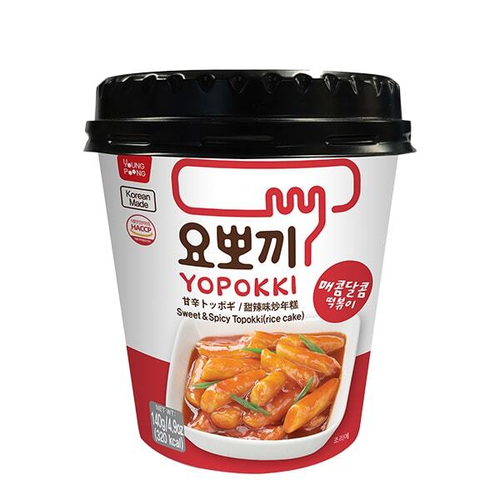 Рисовые клёцки ттокпокки сладко-острые Yopokki, стакан 140 г