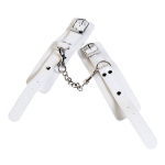 Белые кожаные наручники ToyFa Theatre 701001