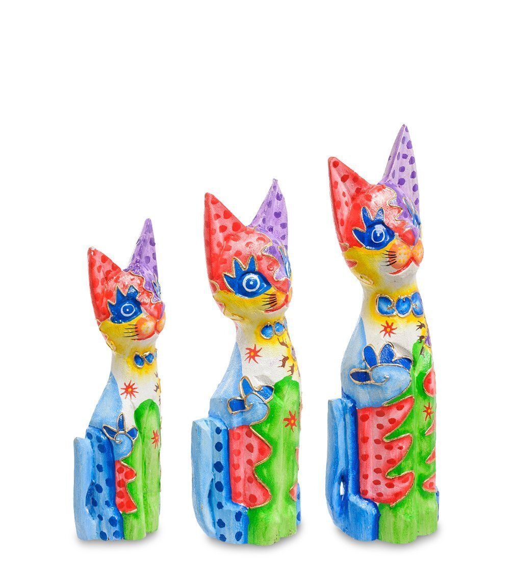 Decor and Gift 99-268 Фигурка «Кошка» н-р из трех 30,25,20 см (албезия, о.Бали)