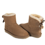 Угги Mini Bailey Bow Fur Brush Boot Chestnut