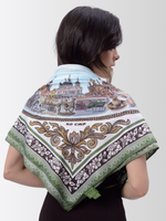 Платок «Связь времен» оливковый