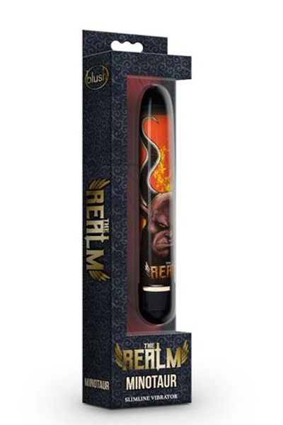 Классический вибратор Minotaur - 17,7 см. (Цвет: черный)