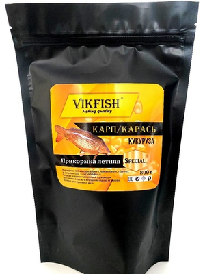 Прикормка VIKFISH Special  Летняя (Карп/карась кукуруза) 800гр.