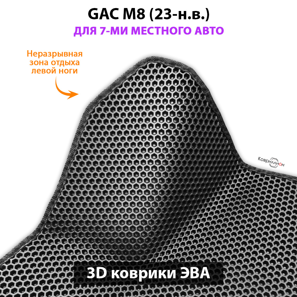 Автомобильные коврики ЭВА для GAC M8 (23-н.в.) для 7-ми местного авто