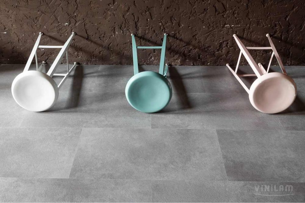 Кварцвиниловая плитка VINILAM CERAMO Stone Цемент
