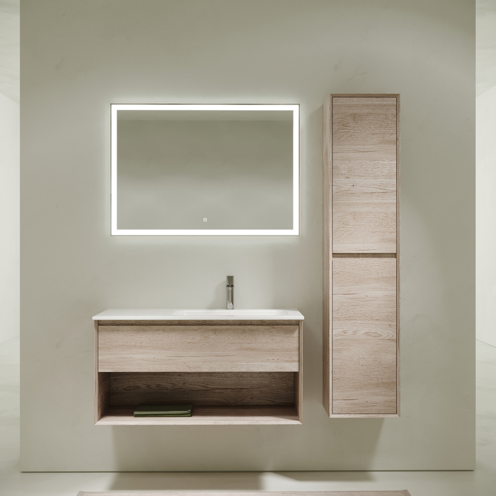 Тумба с раковиной Sancos Marmi 1.0 100 см MR1.0100REG дуб галифакс натуральный