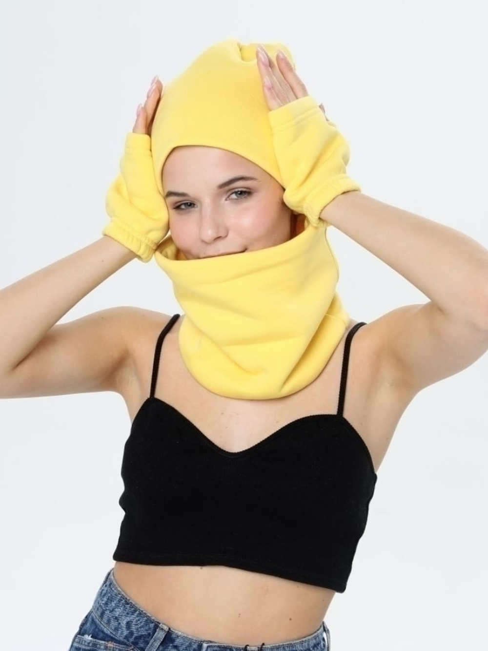 Митенки женские из футера с начесом