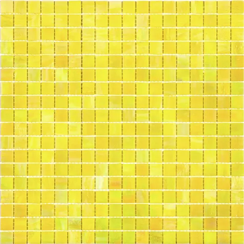 SM46 Мозаика одноцветная чип 15 стекло Alma Mono Color желтый квадрат глянцевый перламутр
