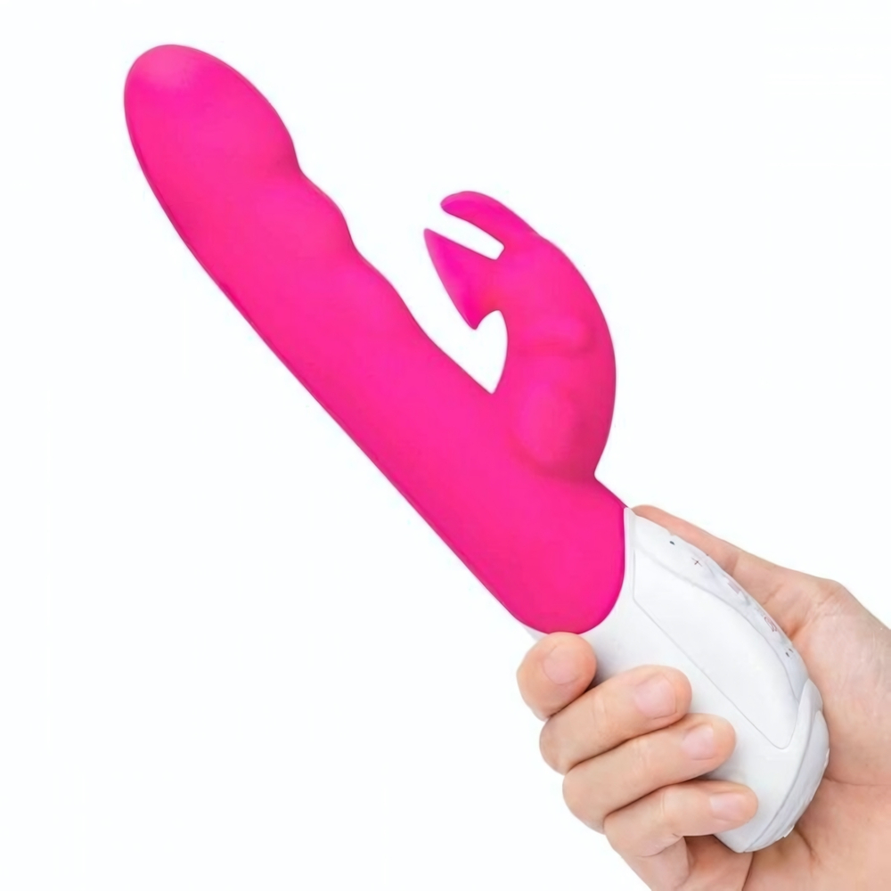Розовый вибромассажер с клиторальной стимуляцией Clitoral Suction Rabbit - 24,5 см. (Цвет: розовый)