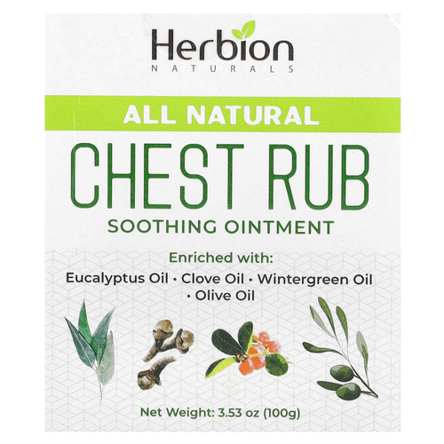 Herbion Naturals, Натуральное средство для груди, 100 г (3,53 унции)