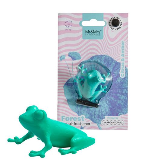 Аромадекор для автомобиля и дома FOREST FROG ЛЯГУШОНОК (цитрус и амбра) в блистере, Mr&Mrs Fragrance