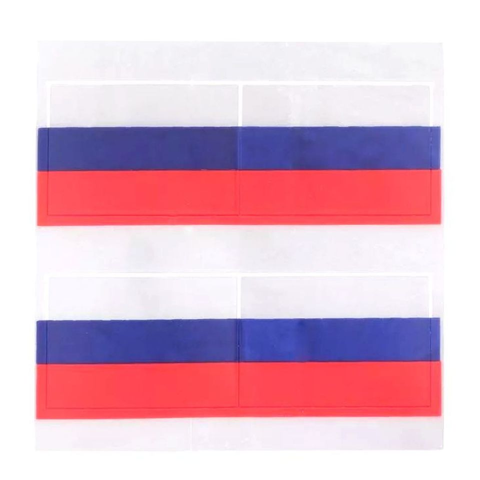 Светоотражающая наклейка триколор 6,8х4,6см (4шт на листе) 1694332