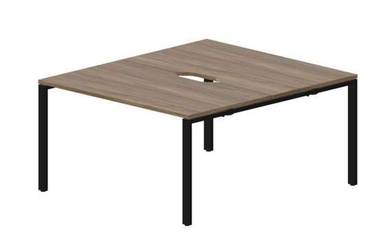Составной стол Strike на 2 рабочих места 1380х1566х750мм (2 эргономичных выреза)