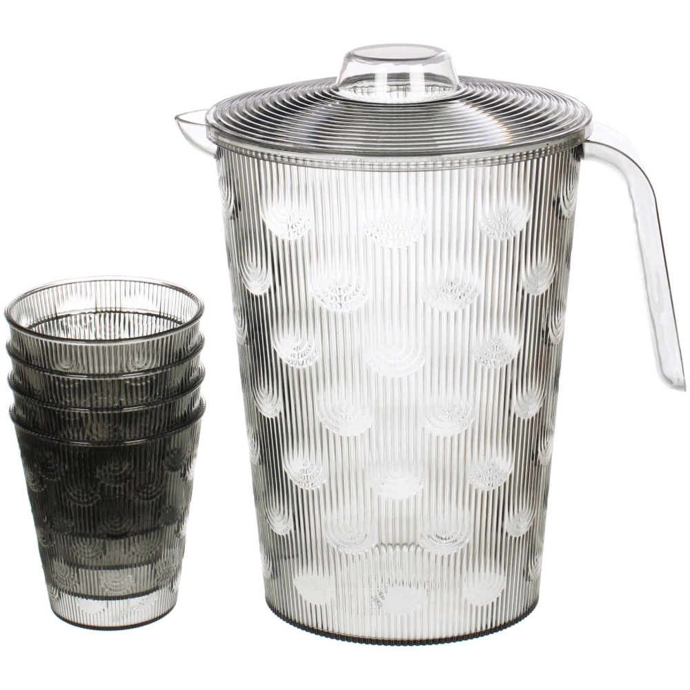 Кувшин пластиковый 1.5л «Радуга» в наборе с 4-мя стаканами 200мл