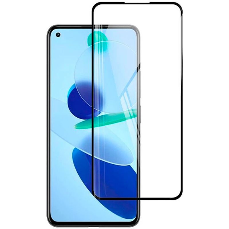 Защитное стекло 30D для Xiaomi Mi 11 Lite (Черное)