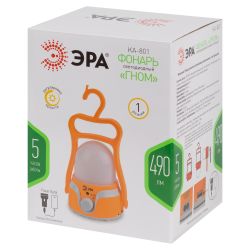 Фонарь кемпинговый светодиодный ЭРА KA-801 Гном аккумуляторный 4 Вт, 1700мАч 5V, USB, подвес + диммер | Кемпинговые фонари