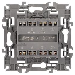 Переключатель ЭРА Elegance 14-1112-16 перекрёстный двойной, 10АХ-250В, титан