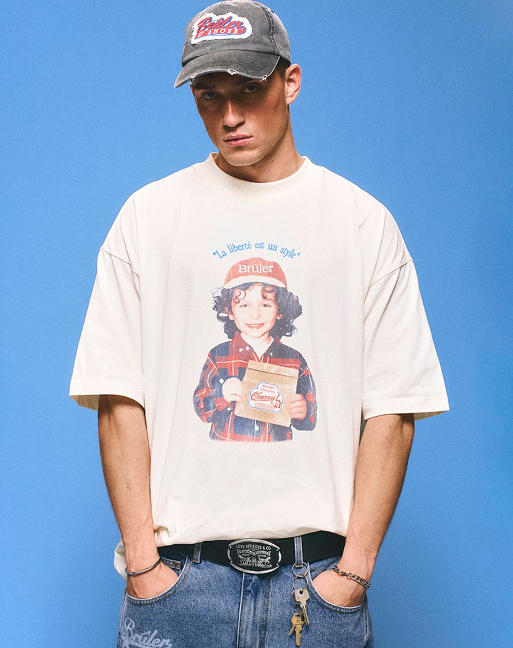 Футболка Bruler d'Amour Goût d’Enfance молочная