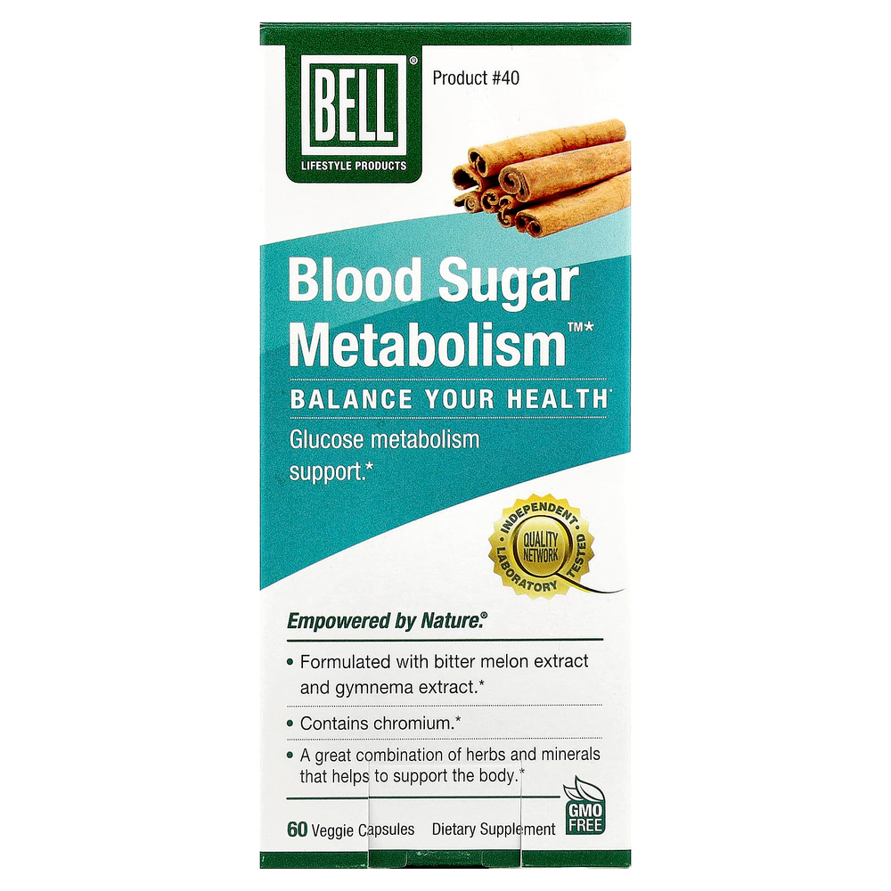 Bell Lifestyle, Blood Sugar Metabolism ™, 60 растительных капсул