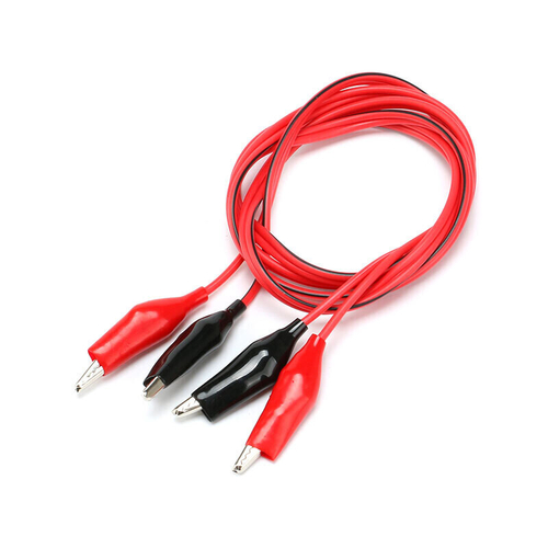 Кабель с зажимами типа "крокодил", 1 метр