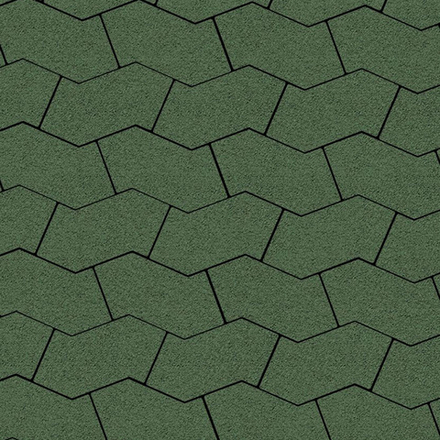 Тротуарная плитка S-ФОРМА 172х94х100мм Гранит Зеленый