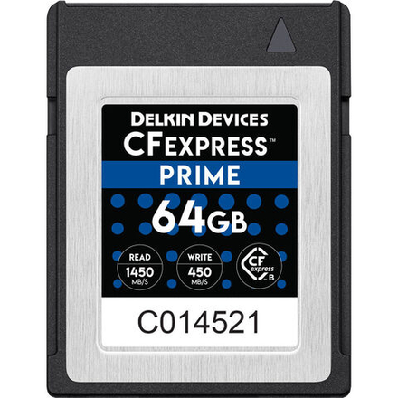 Карта памяти Delkin Devices Prime CFexpress Type B 64GB, R/W 1450/450 МБ/с