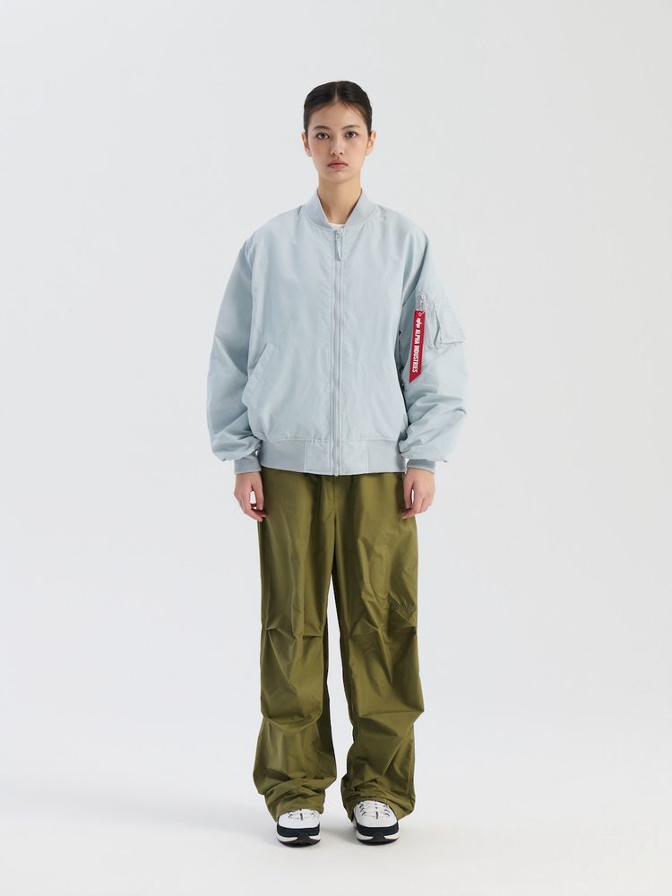 Бомбер Alpha Industries Logo L-2B Hunter Relaxed Mist (Серо-Голубой)