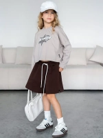 Осенний костюм для девочки, лонгслив и шорты