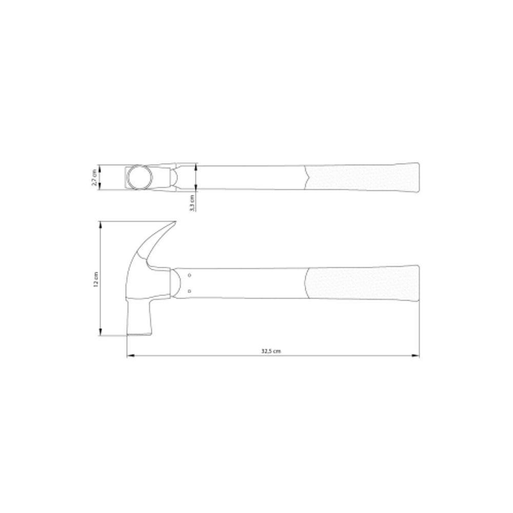 Молоток Tramontina MASTER 40376/027 с изогнутым гвоздодером 27 мм, 400 г рукоятка из инженерного полимера