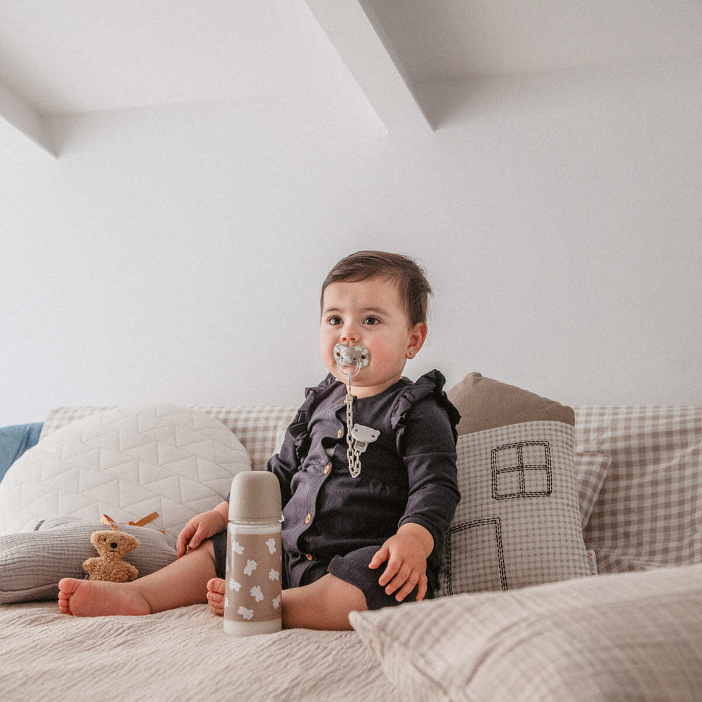 Бутылочка для кормления Suavinex Wild 360 мл бежевая, 6 мес+