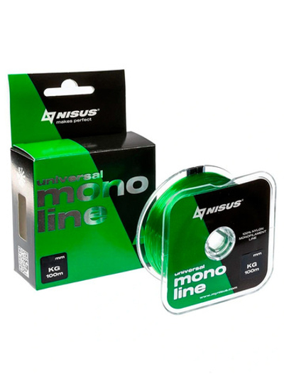 Леска для рыбалки Nisus MONOLINE Green Nylon 0,16mm/100m (N-MG-016-100)