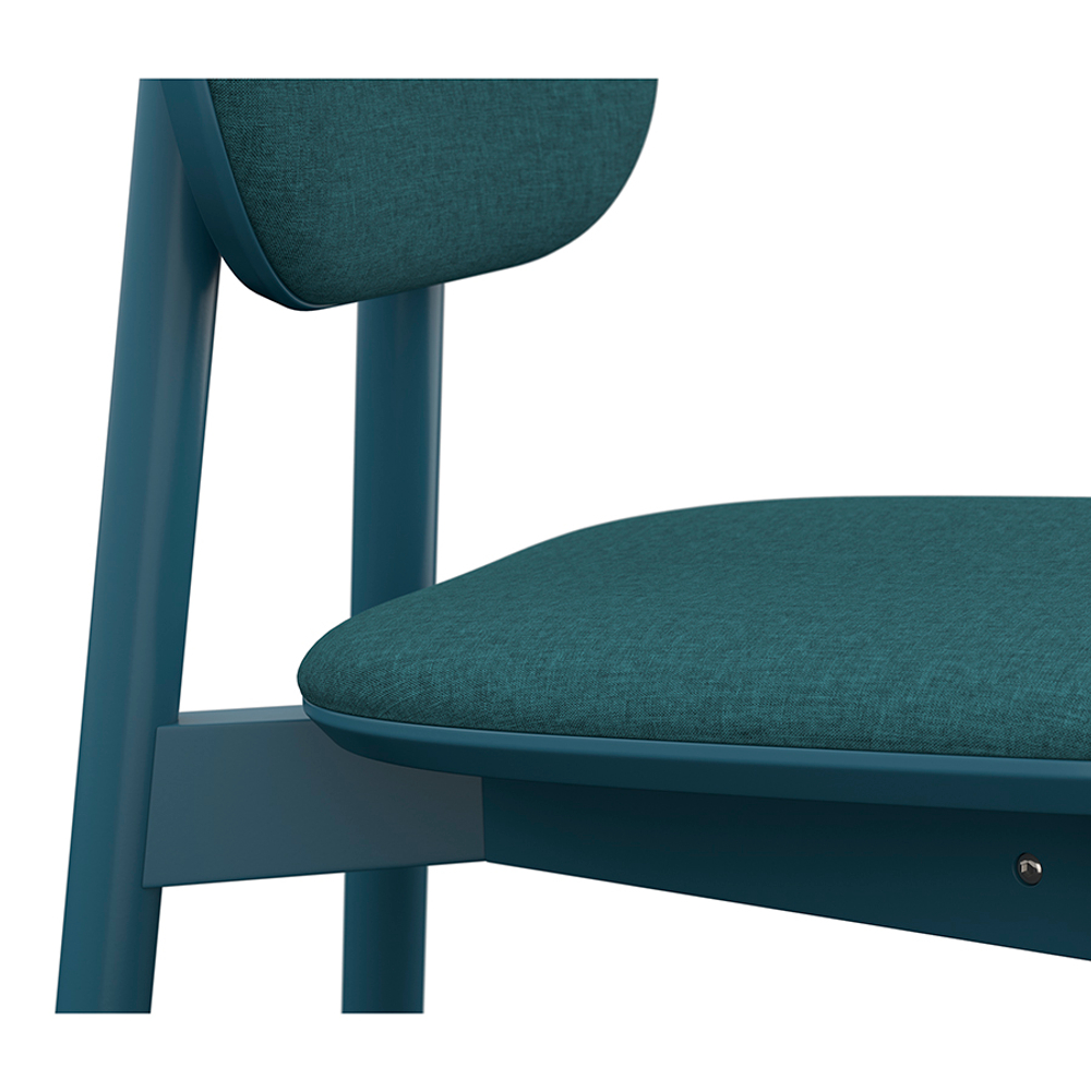 Стул с обивкой LATITUDE Saga, рогожка, сине-зеленый