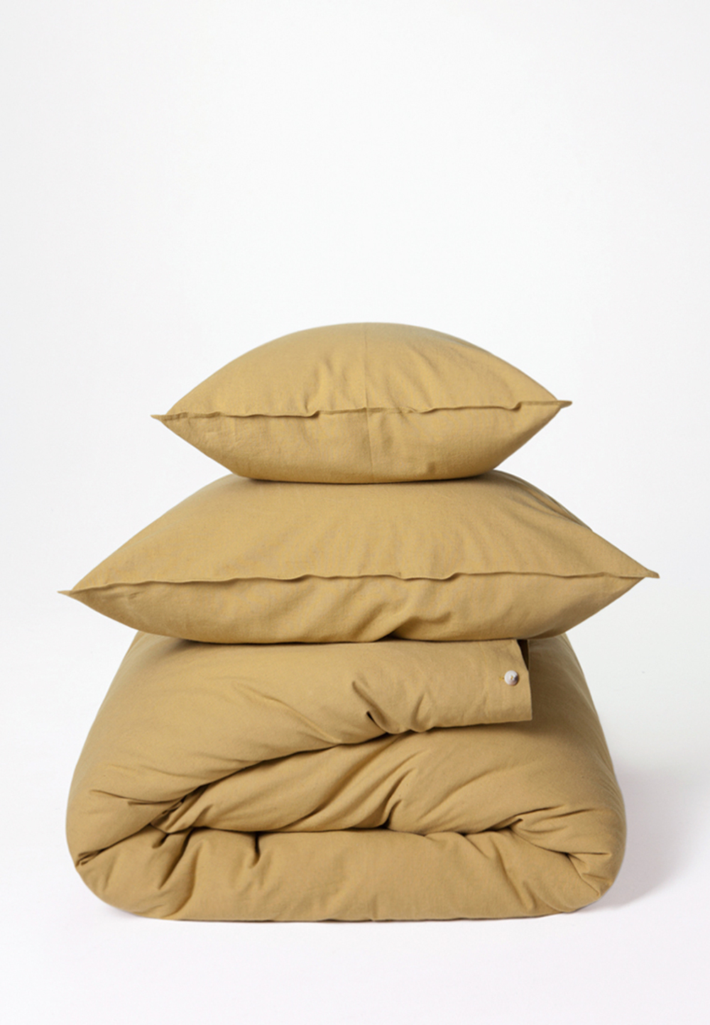 Постельное белье 1.5 спальное Luxberry коллекция Лен и Хлопок горчичное