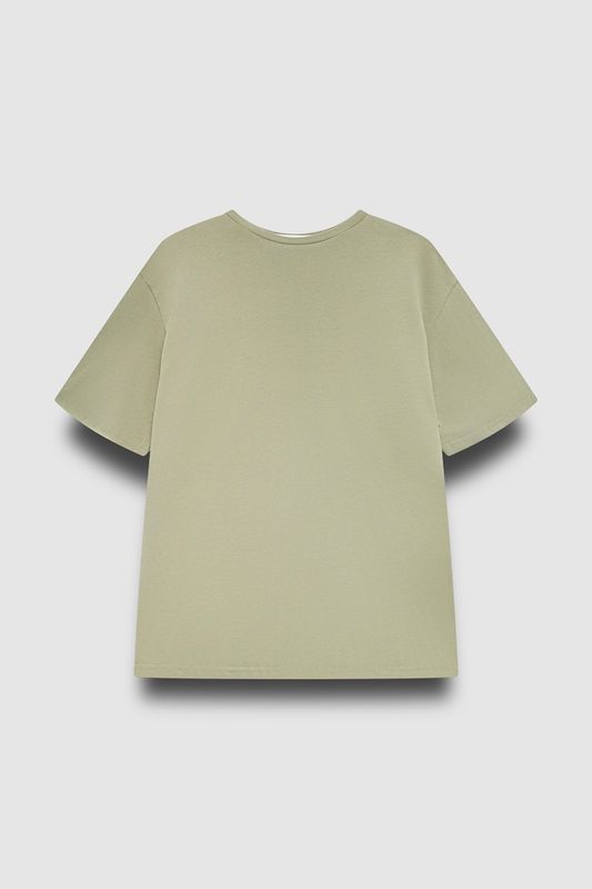 Футболка свободного кроя, оливковый