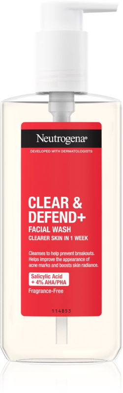 Neutrogena Clear & Defend+ - очищающий гель против прыщей /   200  ml  / GTIN 3574661650760